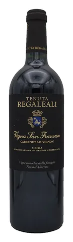 Bottiglia di Regaleali Cabernet sauvignon Vigna San Francesco 2020, Tasca d'Almerita