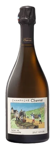 Bottiglia di Champagne Blanc de Chardonnay Brut Nature Chavost